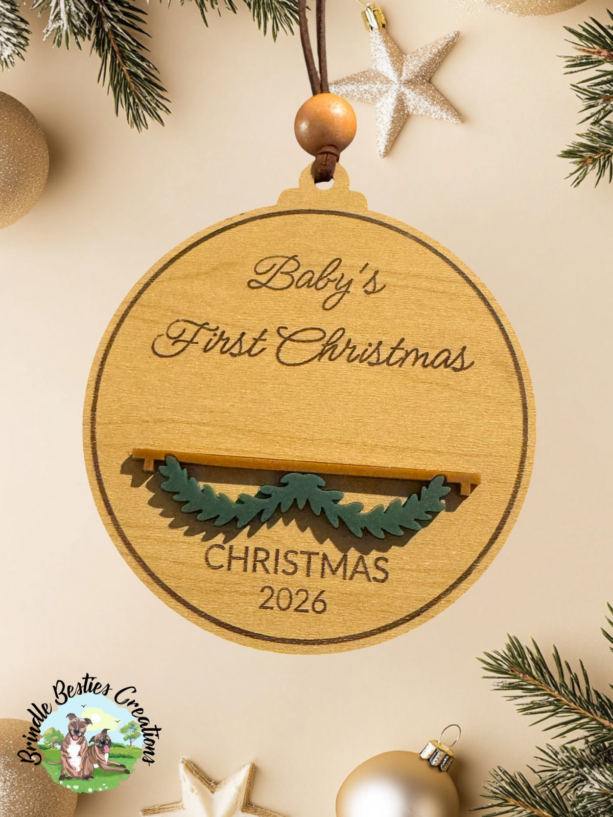 Personalized Christmas Name Block Ornament | Custom Family & Baby Keepsake | Pet Ornament