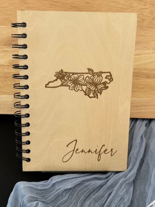 Personalized Wooden Notebook – Custom Engraved Journal