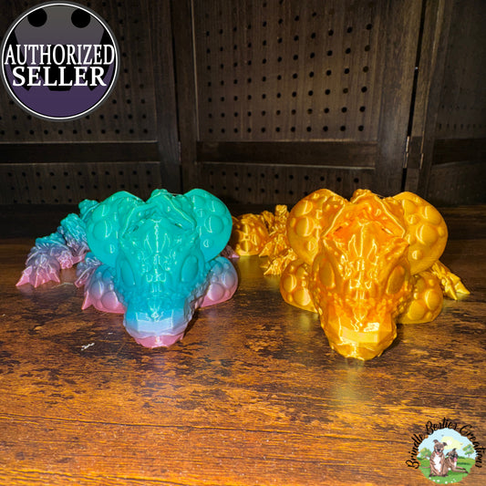 Cinderwing3D Baby Mushroom Dragon - Handcrafted Fantasy Creature, Unique Art, Decorative Gift for Collectors & Mythical Lovers