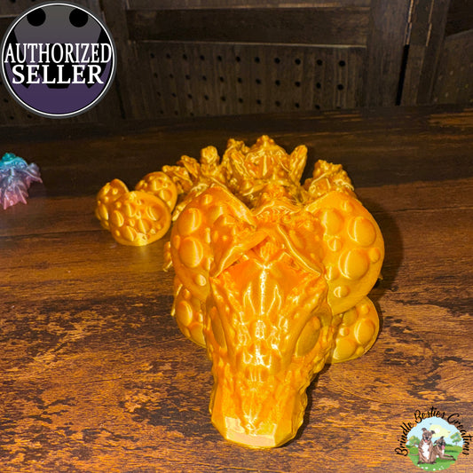 Cinderwing3D Baby Mushroom Dragon - Handcrafted Fantasy Creature, Unique Art, Decorative Gift for Collectors & Mythical Lovers