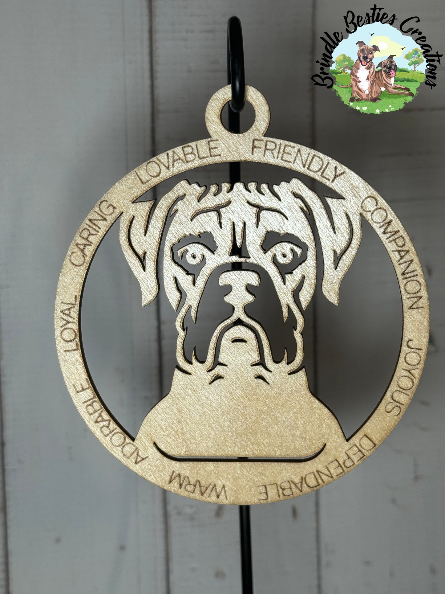 Laser-Cut Dog Breed Silhouette Ornaments β Customizable, Natural or Stained Finish