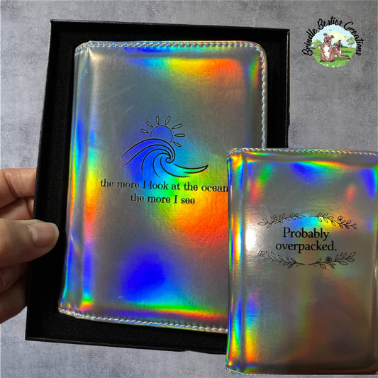 Personalized Passport Wallet | RFID Blocking Vegan Leather Passport Holder | Laser Engraved Travel Gift | Custom Passport Cover