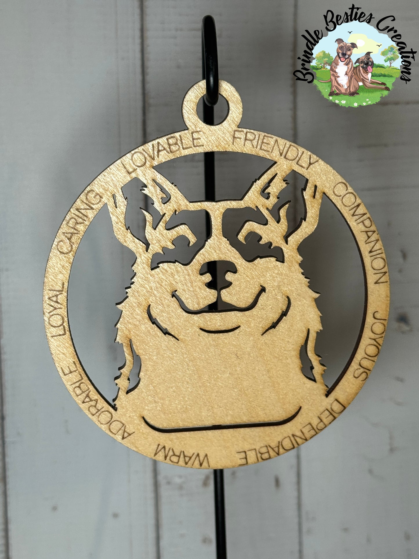 Laser-Cut Dog Breed Silhouette Ornaments β Customizable, Natural or Stained Finish