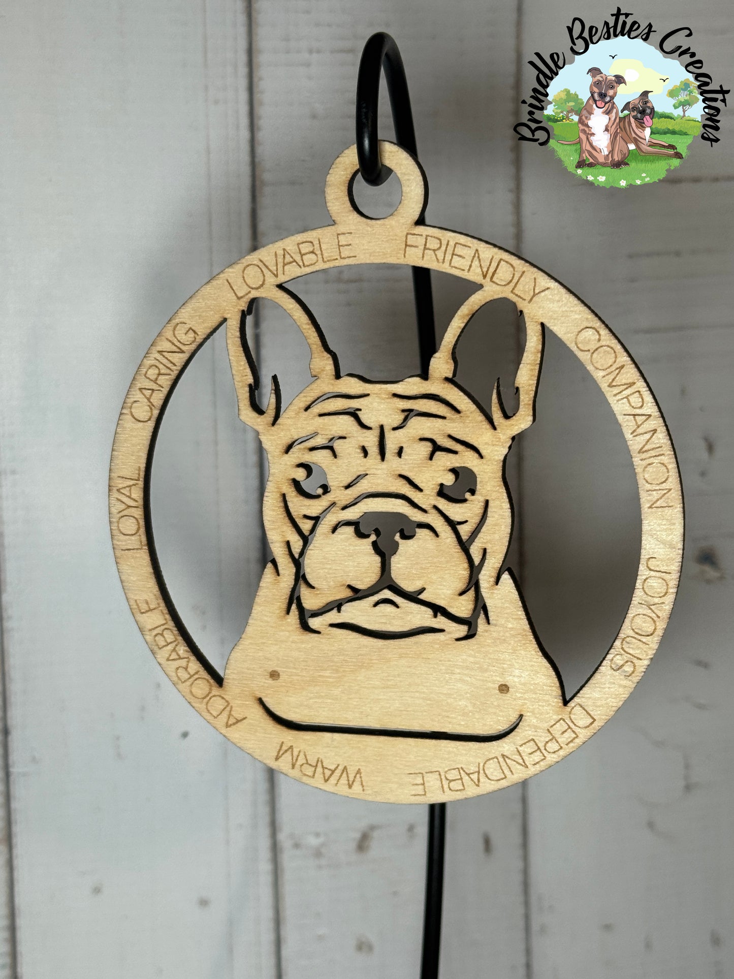 Laser-Cut Dog Breed Silhouette Ornaments β Customizable, Natural or Stained Finish