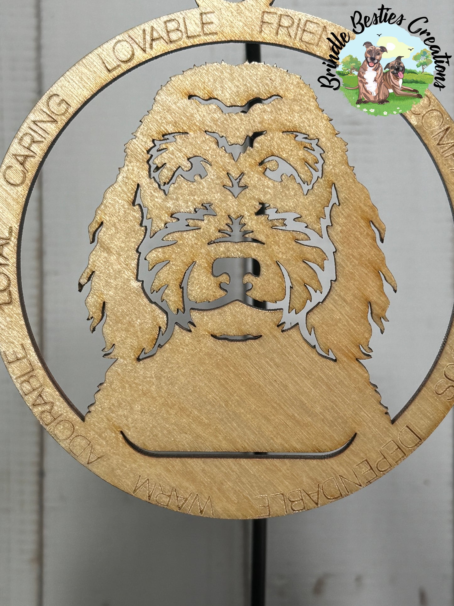 Laser-Cut Dog Breed Silhouette Ornaments β Customizable, Natural or Stained Finish