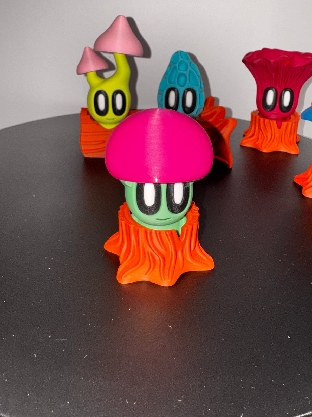 Blob Lab Mushroom Crew – 5 Piece 3D Printed Display Set