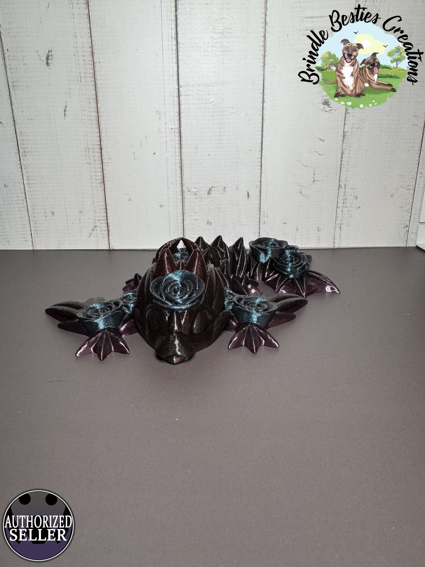 Cinderwing3D Rose Wyvern – 7.5" Articulated Dragon (Authorized Seller)