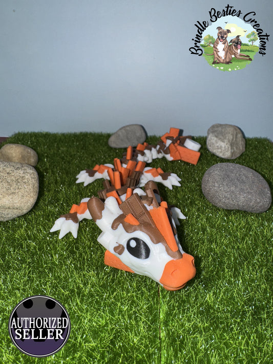 Cinderwing3D S’mores Wingless Dragon – 9" Articulated Collectible