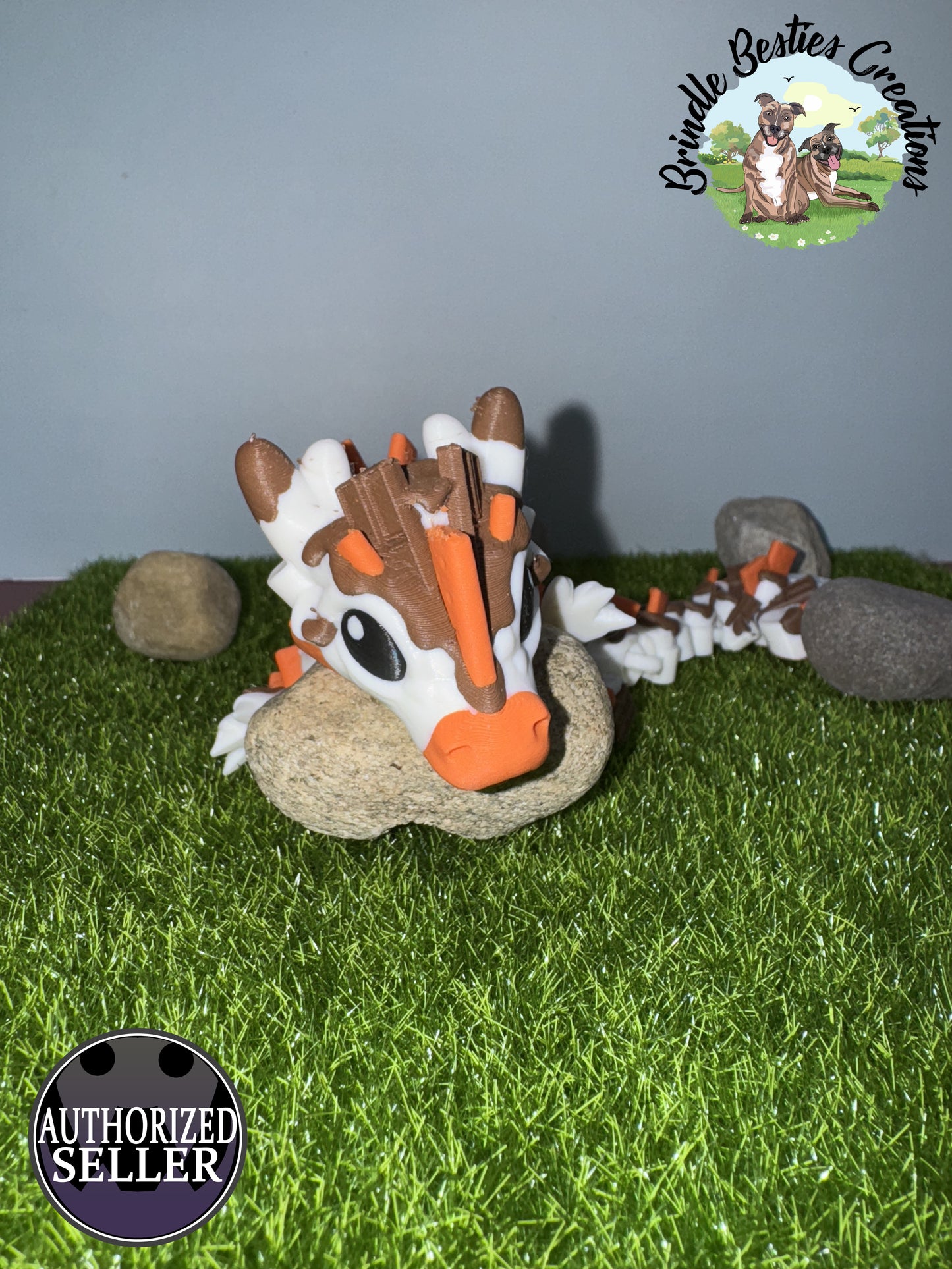 Cinderwing3D S’mores Wingless Dragon – 9" Articulated Collectible