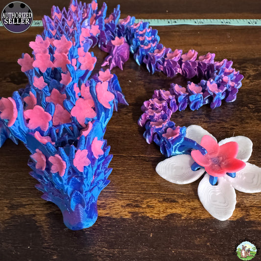 Cinderwing3D Cherry Blossom Dragon - Stunning Desk Décor, Unique Art Piece, Great Gift for Dragon Lovers