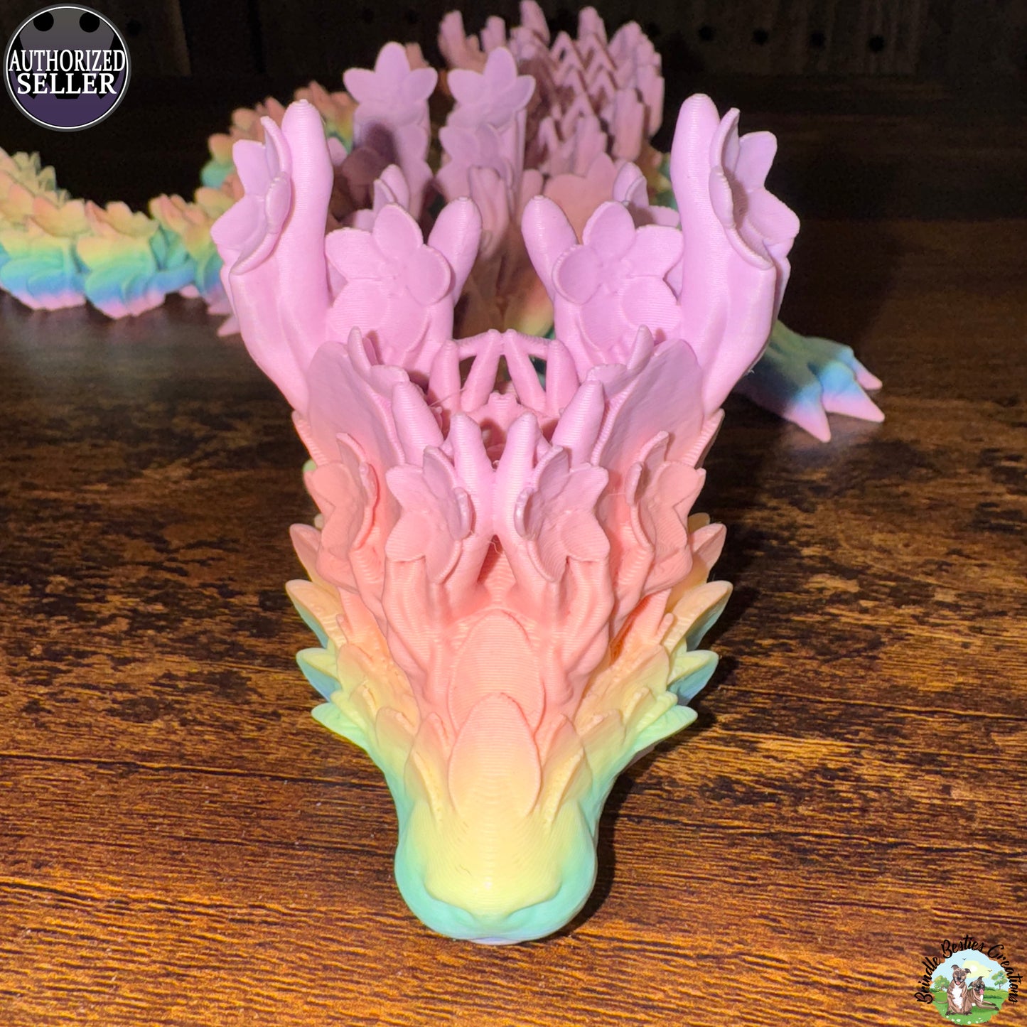 Cinderwing3D Cherry Blossom Dragon - Stunning Desk Décor, Unique Art Piece, Great Gift for Dragon Lovers