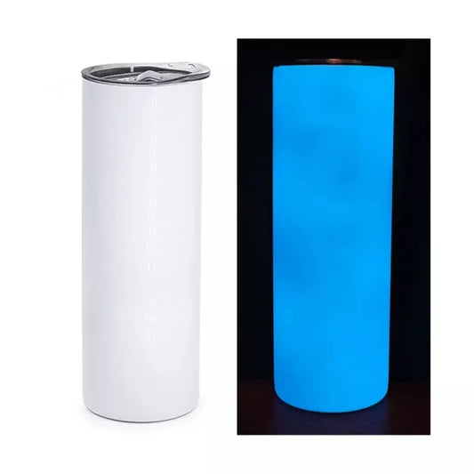 Customizable - 20oz Glow in the Dark skinny straight Stainless Steel Insulated