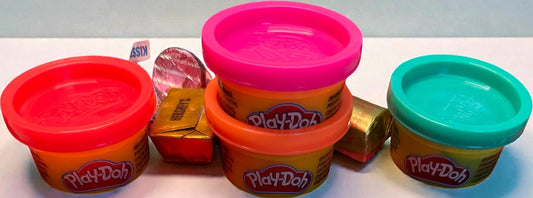 Valentine’s Day Play Dough Gift Set with Engraved Wooden Lids | Personalized Classroom Valentines | Non-Candy Kids Party Favors