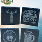 Alcohol and Beer Sayings -  Black Slate Stone Cup Coaster