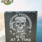 Father's Day -  Black Slate Stone Cup Coaster