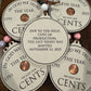 Last Penny Ornament | We Lost Our Cents | Funny Historical Christmas Ornament | Penny Keepsake Gift | Random Year Penny