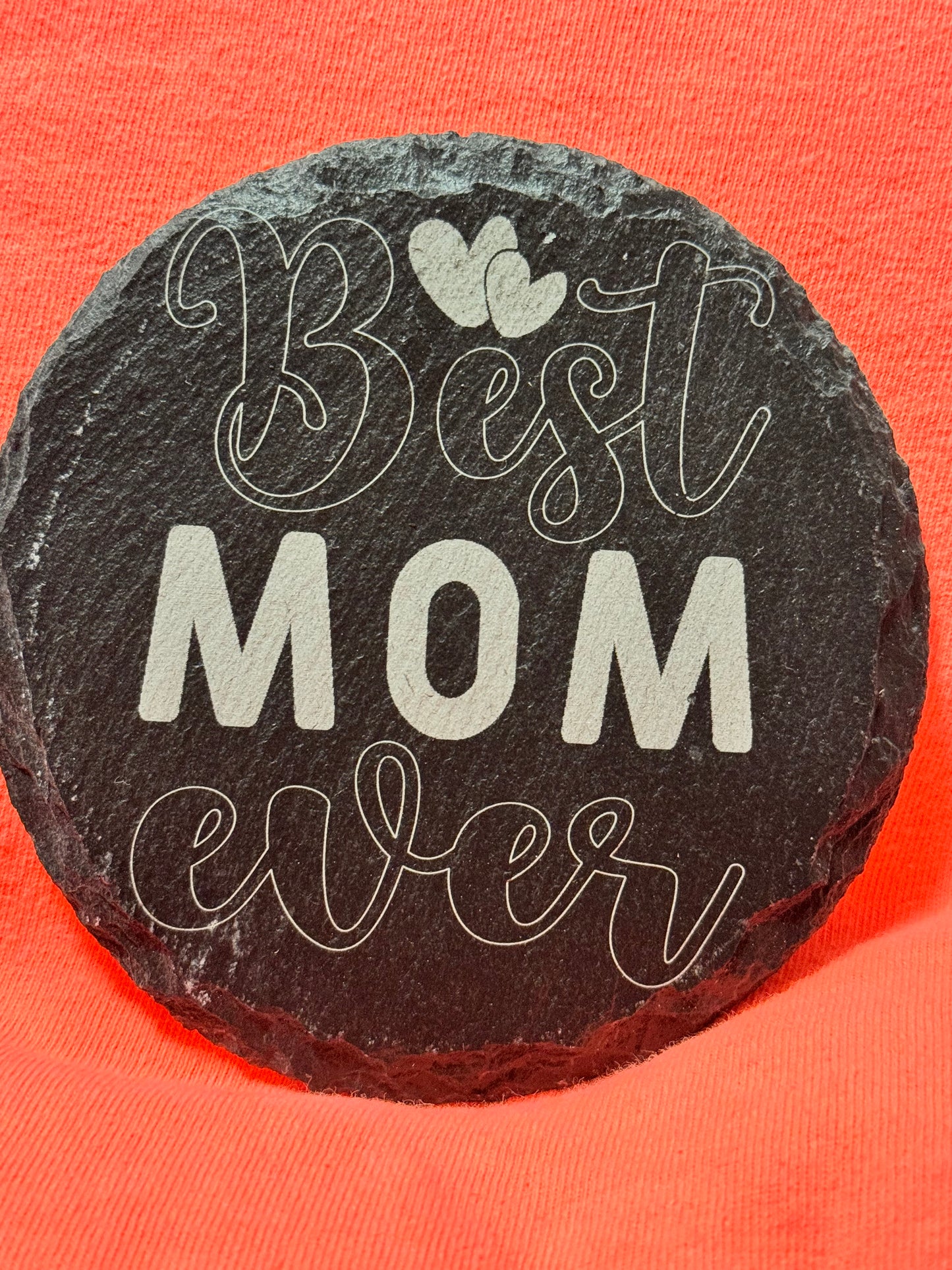 Mother's Day -  Black Slate Stone Cup Coaster