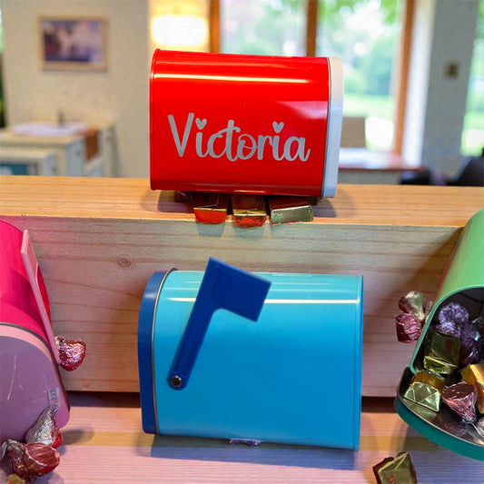 Personalized Mini Mailbox with Name | Valentine’s Day Candy Holder | Kids Valentine Gift | Classroom or Home Decor