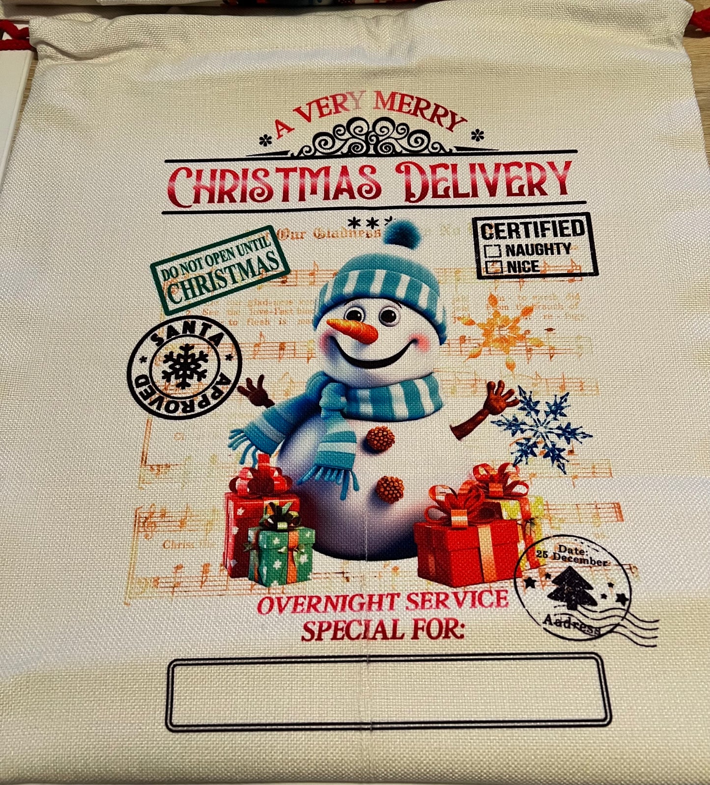 Customizable Santa Sacks