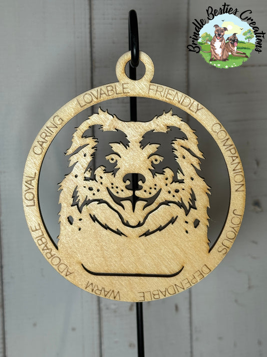 Laser-Cut Dog Breed Silhouette Ornaments – Customizable, Natural or Stained Finish