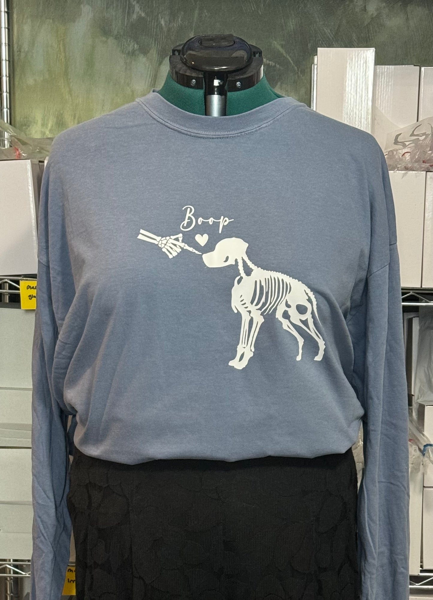 Skeleton Dog Boop -  Full Color Shirt