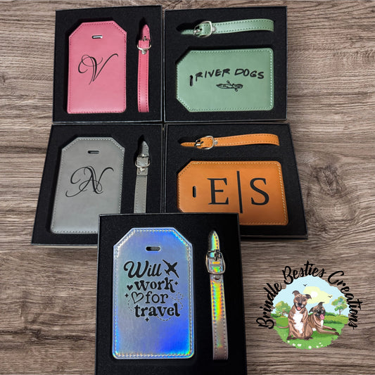 Personalized Travel Gift Set | Vegan Leather Journal, Passport Holder & Luggage Tag | Laser Engraved Bundle