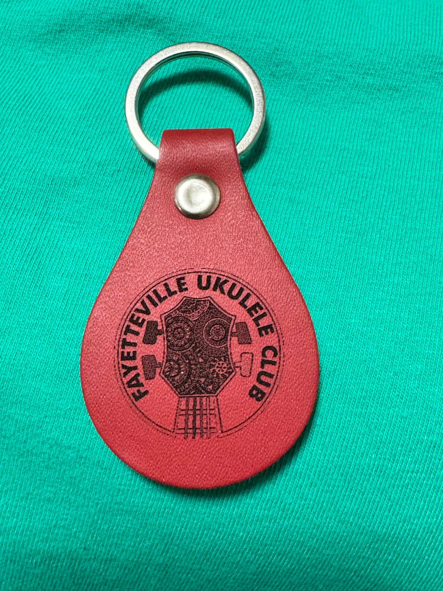 Fayetteville Ukulele Club Leather Key Chain