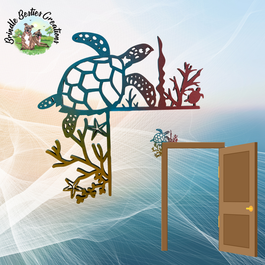 Sea Turtle -  Under the Sea Decor - Wooden Door Trim Hanger