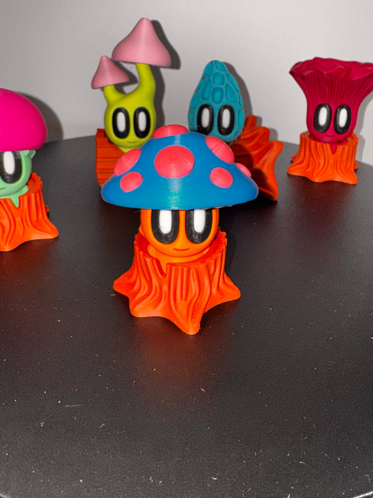 Blob Lab Mushroom Crew – 5 Piece 3D Printed Display Set