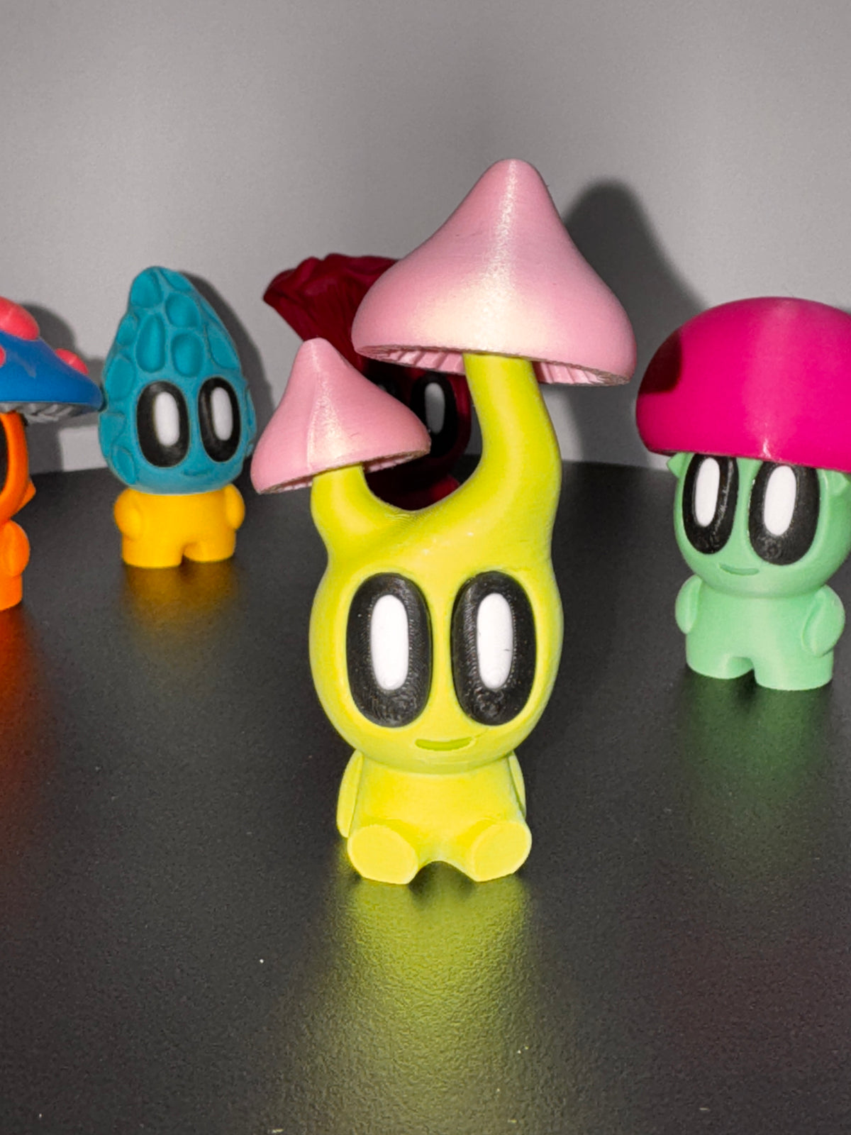 Blob Lab Mushroom Crew – 5 Piece 3D Printed Display Set