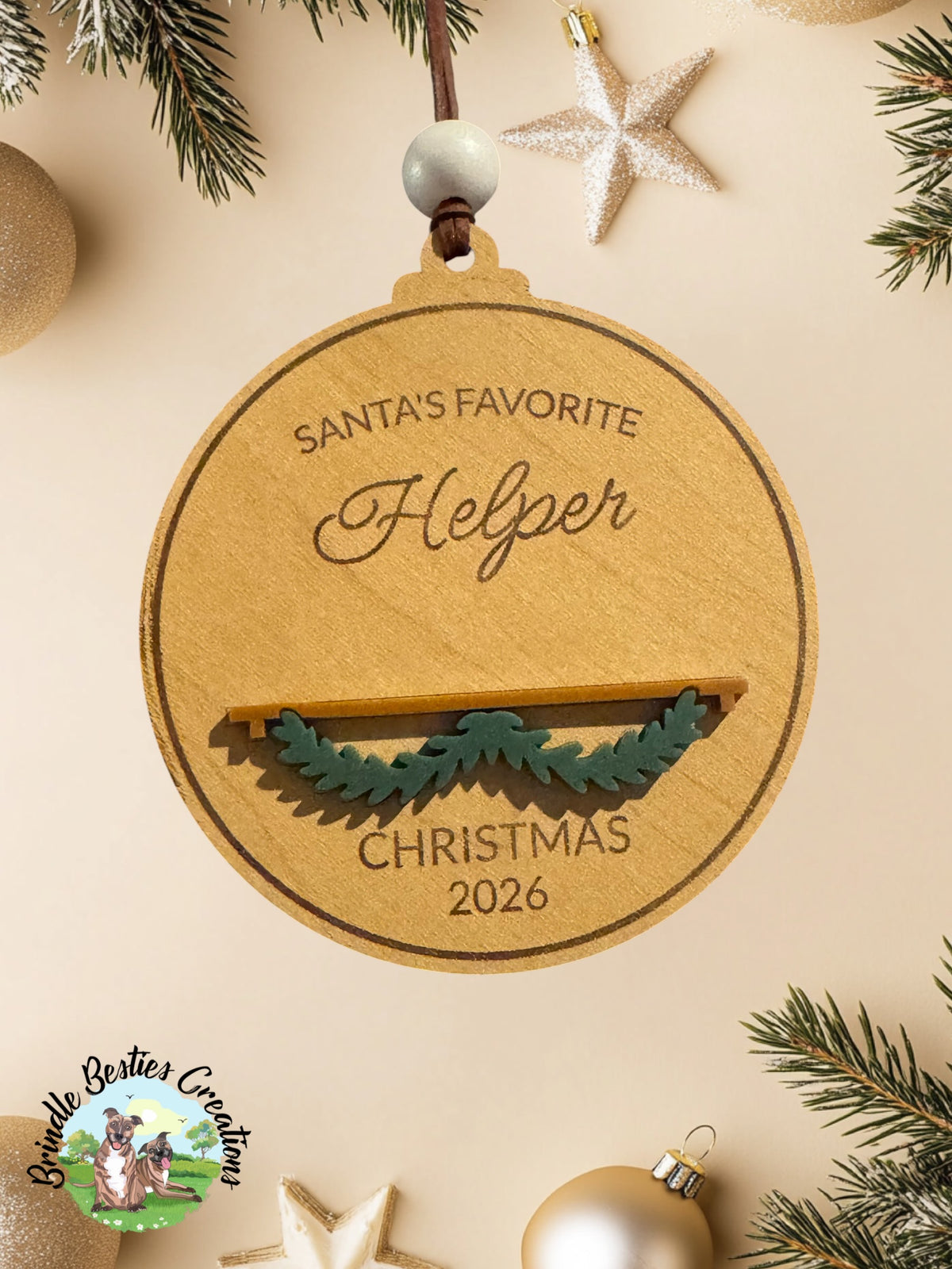 Personalized Christmas Name Block Ornament | Custom Family & Baby Keepsake | Pet Ornament