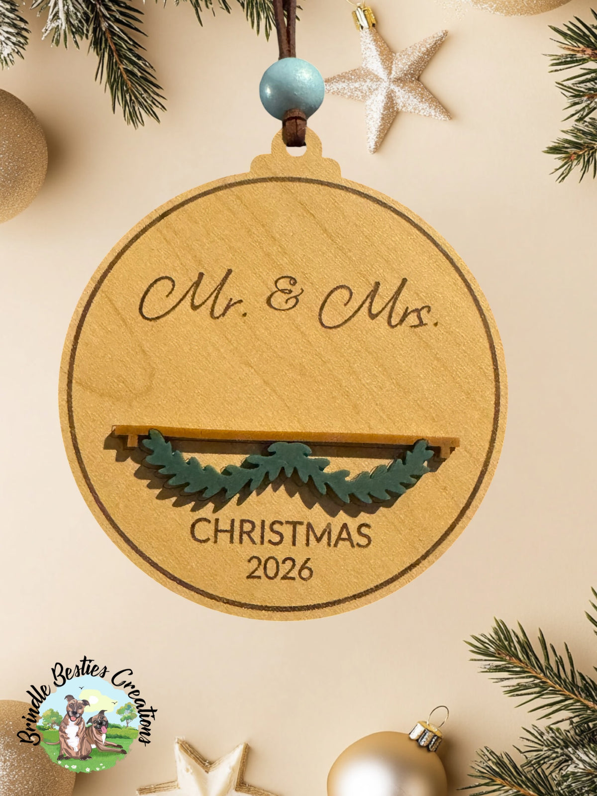 Personalized Christmas Name Block Ornament | Custom Family & Baby Keepsake | Pet Ornament