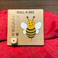 Roll-A-Bee wooden dice game with a vibrant red tulip design, ideal for craft-loving kids and adults