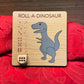 Roll-A-DInosaur wooden dice game with a vibrant red tulip design, ideal for craft-loving kids and adults
