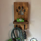 Paw Print Wall Leash/Key Holder - Reclaimed Pine
