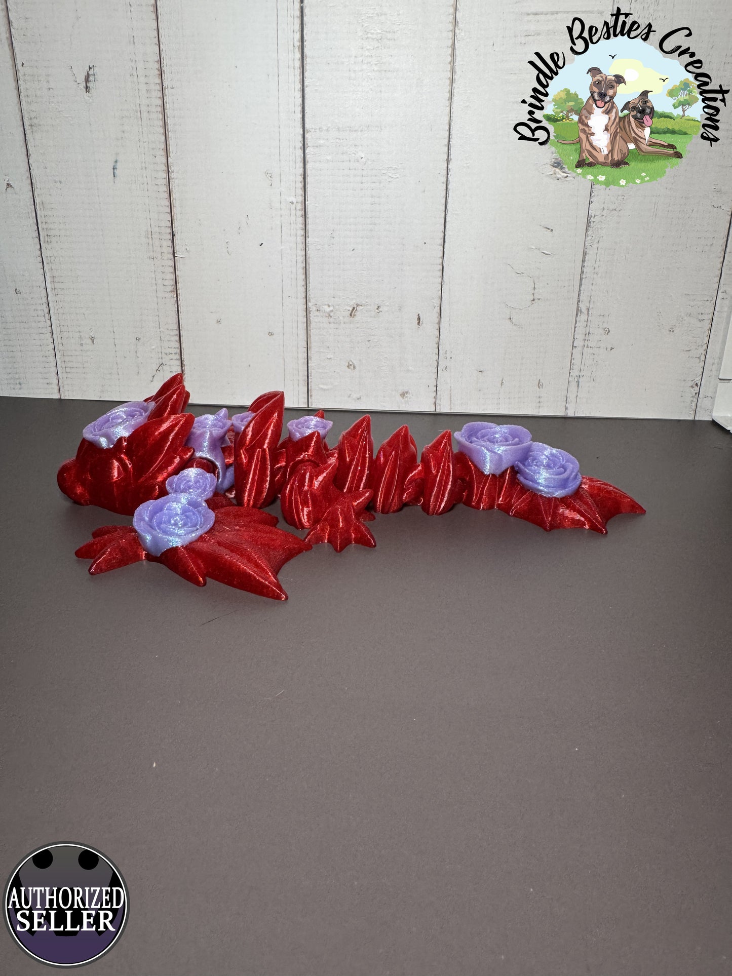 Cinderwing3D Rose Wyvern – 7.5" Articulated Dragon (Authorized Seller)