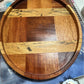 Handcrafted Hardwood Mosaic Snack Tray with Spalted Tamarind Accent – Food Safe Finish, Cork Base