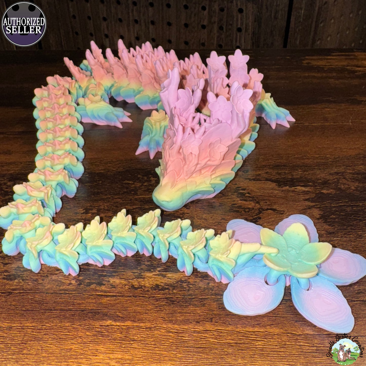 Cinderwing3D Cherry Blossom Dragon - Stunning Desk Décor, Unique Art Piece, Great Gift for Dragon Lovers