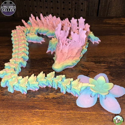 Cinderwing3D Cherry Blossom Dragon - Stunning Desk Décor, Unique Art Piece, Great Gift for Dragon Lovers
