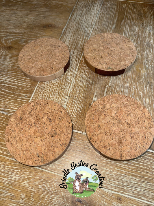 Mosaic Wood Coaster Set (Set of 4) – Reclaimed Cedar & Hardwood Coasters with Cork Backing