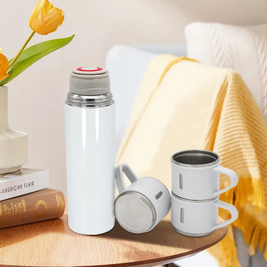 Customizable - Vacuum Flask Set / 3 Cups