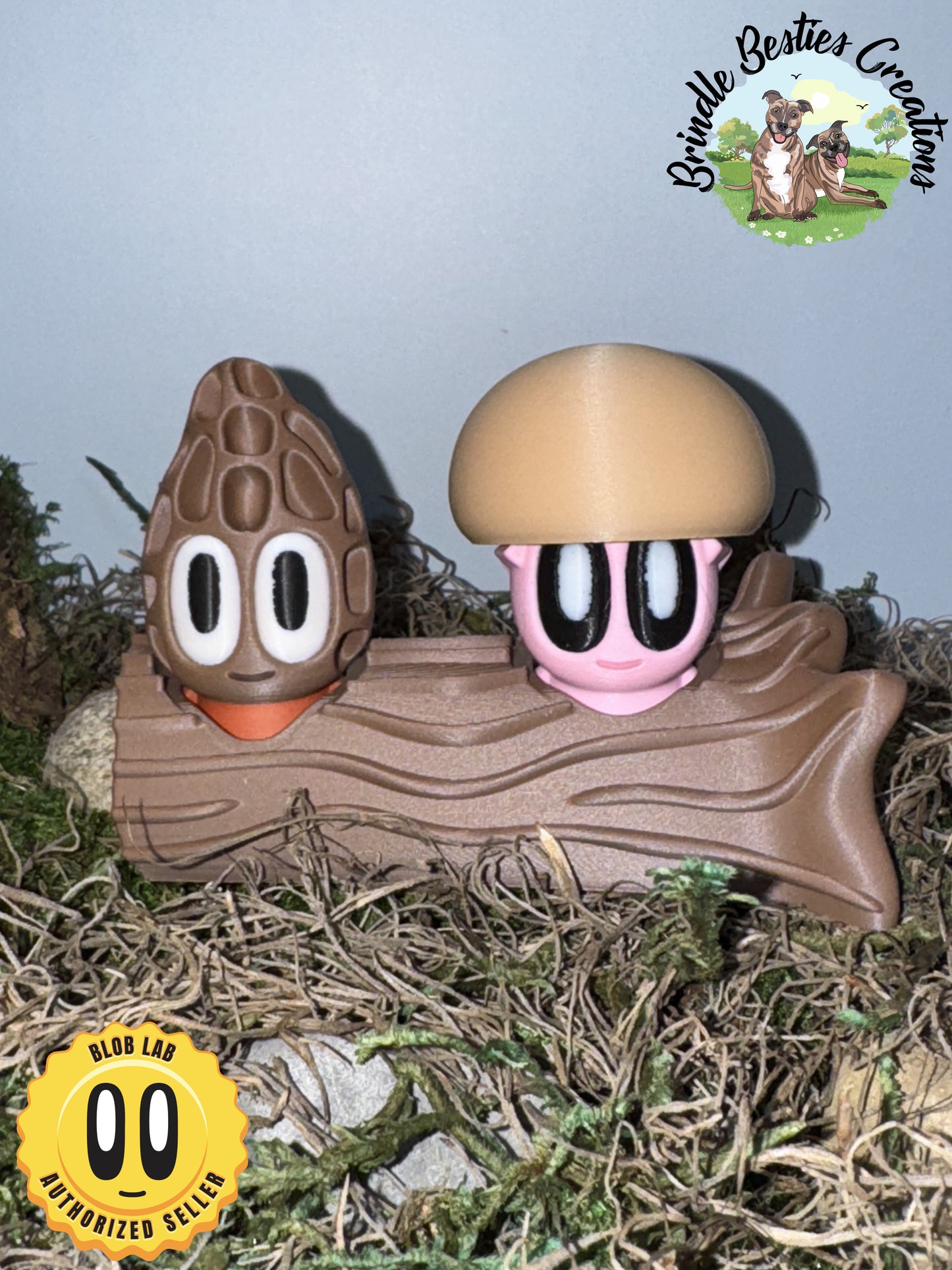Blob Lab Mushroom Mini Planter Set – 5 Figurines with 3 Stands