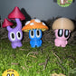 Blob Lab Mushroom Mini Planter Set – 5 Figurines with 3 Stands