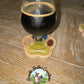 Handcrafted Paw Print Coaster Set (4-Pack) – Reclaimed Pine, Resin & Cork
