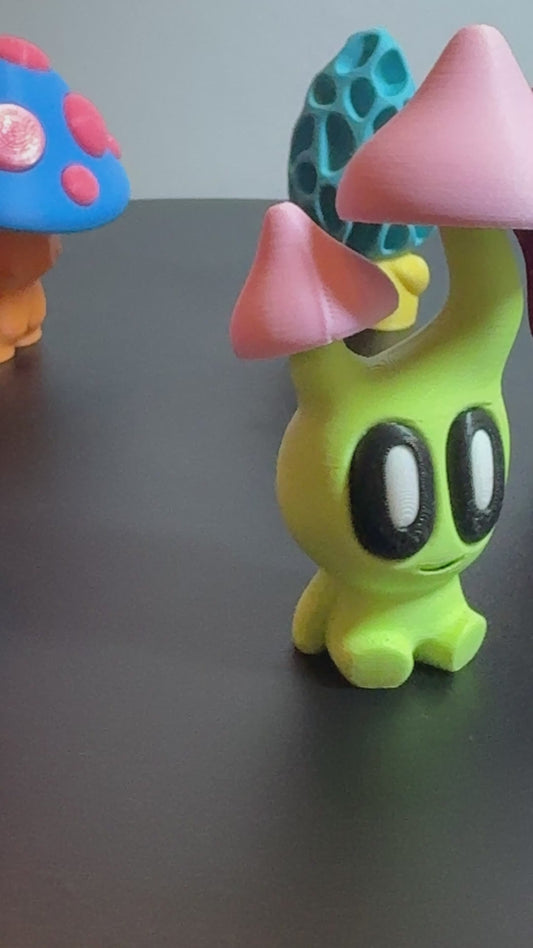 Blob Lab Mushroom Crew – 5 Piece 3D Printed Display Set