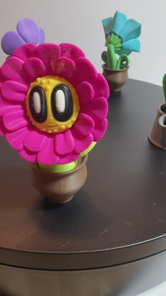Blob Lab Mini Flower Garden Set – 5 Piece 3D Printed Display Set