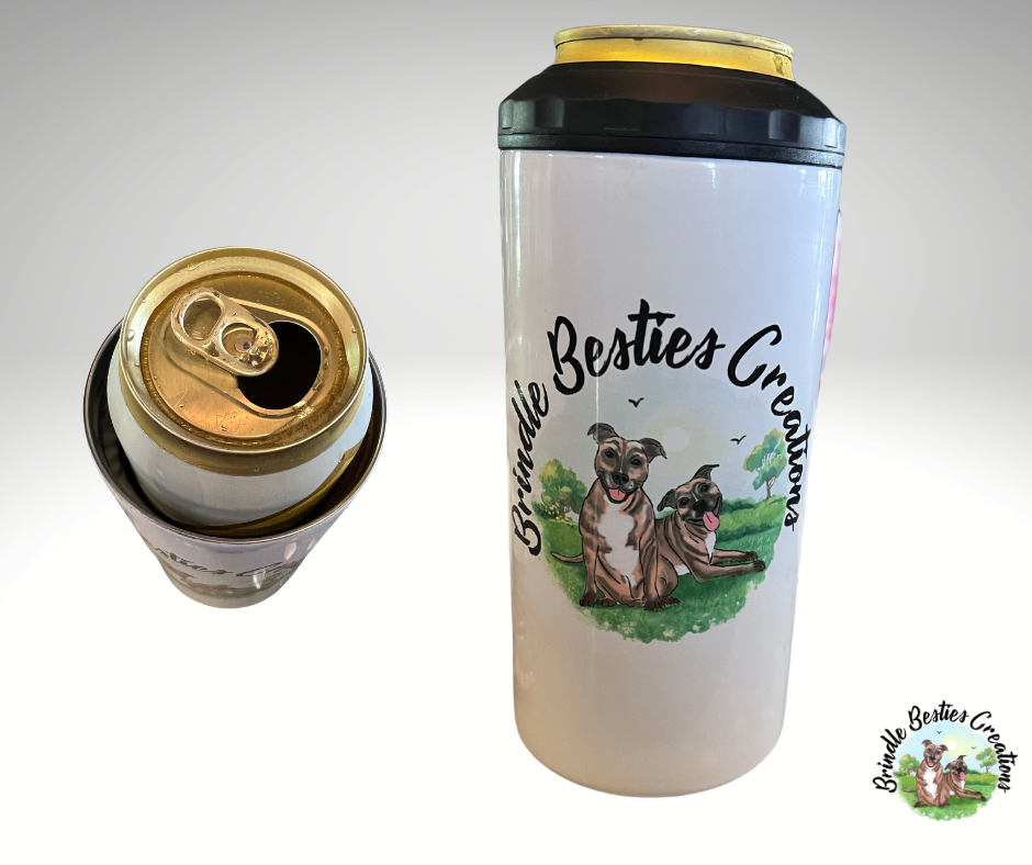 Brindle Besties Creations - 4 in 1 16oz skinny straight Stainless Steel Insulated