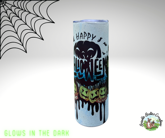 Happy Halloween - 20oz Glow in the Dark skinny straight Stainless Steel Insulated