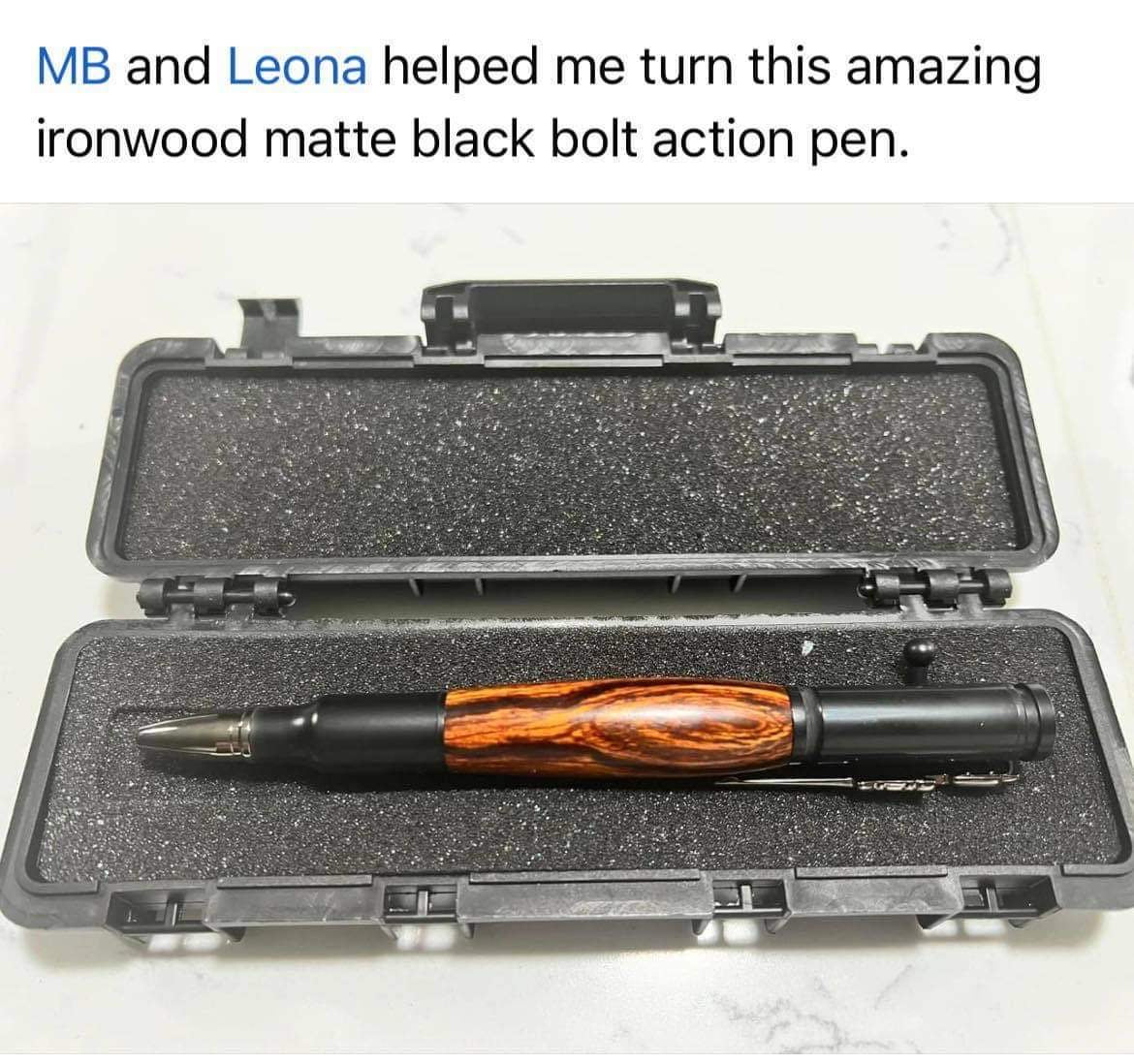 Hand Turned Wooden Bolt Action Pen